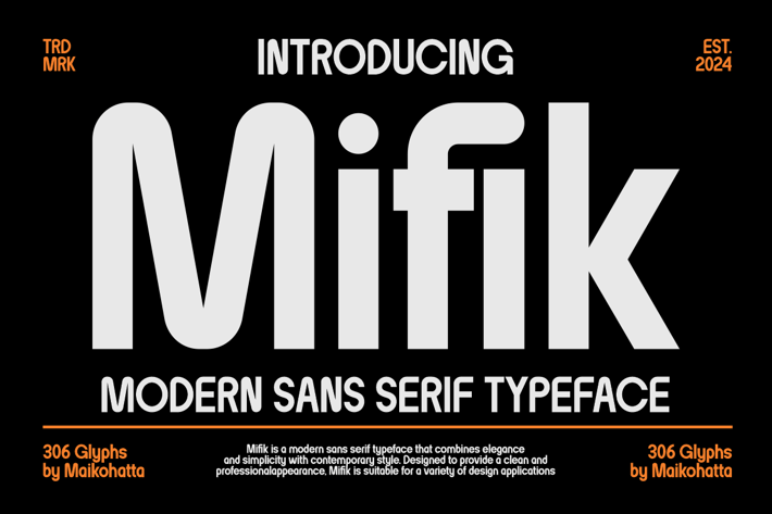 Mifik - Modern Sans Serif Typeface