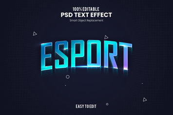 Esport - Sporty PSD Text Effect