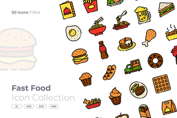 Fast Food Filled Icon