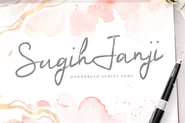 Sugih Janji - Handbrush Script Font