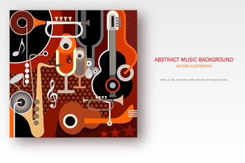 Abstract Music Background vector illustration