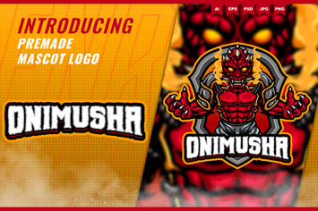 Onimusha Devil - Mascot Esport Logo Template