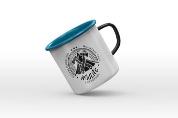 Enamel Camp Mug Mock-Up Template