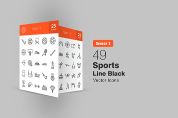 49 Sports Line Icons Season II