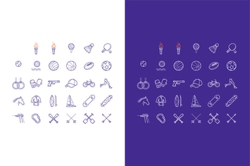 icons set of summer sports games
