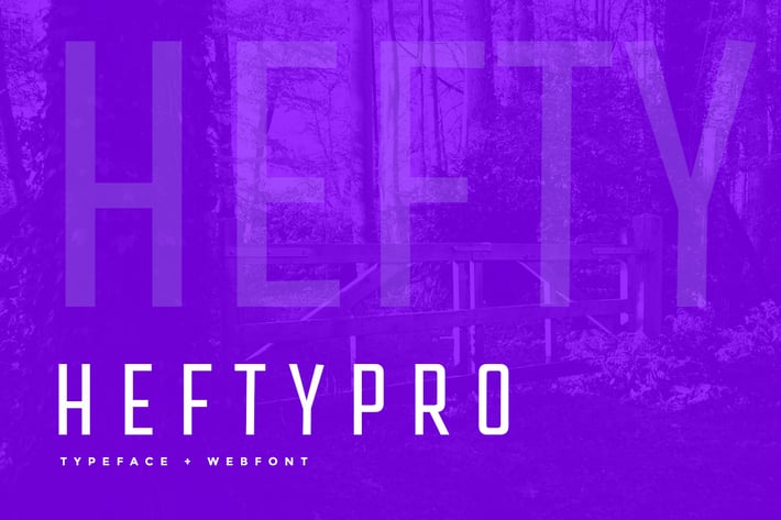 Hefty Pro Display Typeface + WebFont