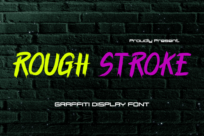 Rough Stroke - Graffiti Display Font