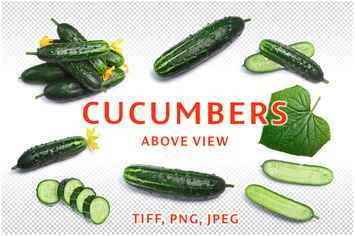 Cucumbers top-down