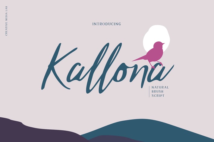 Kallona - Natural Brush Script font