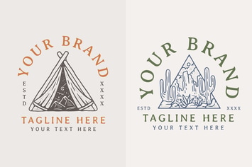 vintage outdoor line art design