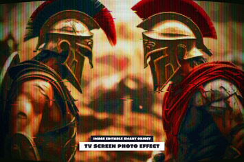 TV Screen Photo Effect