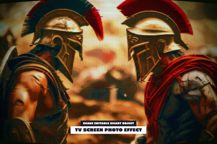 TV Screen Photo Effect