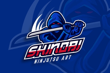 Ninja Sport And Esport Logo Vector Template