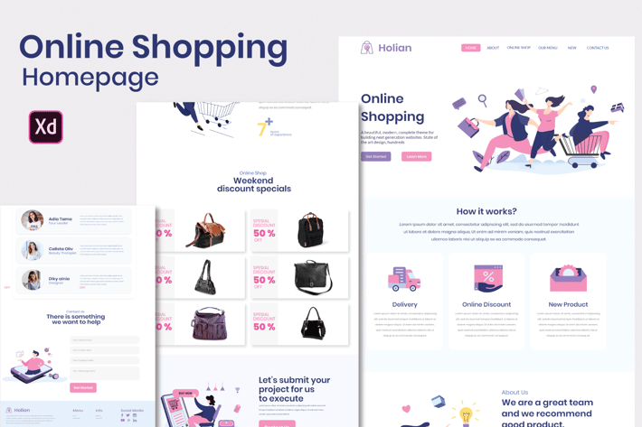 Online shopping - Homepage