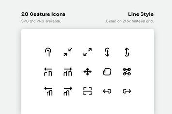 Gesture Line Icons