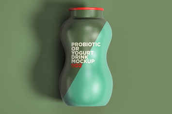 Probiotic Or Yogurt Drink Mockup 002