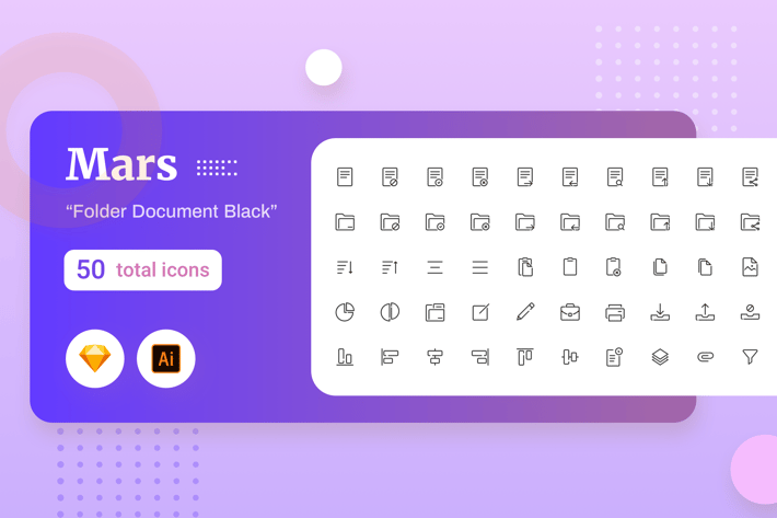 Mars - Folder Document Black 