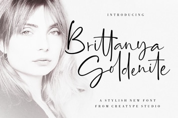 Brittanya Goldenite Signature Business Font