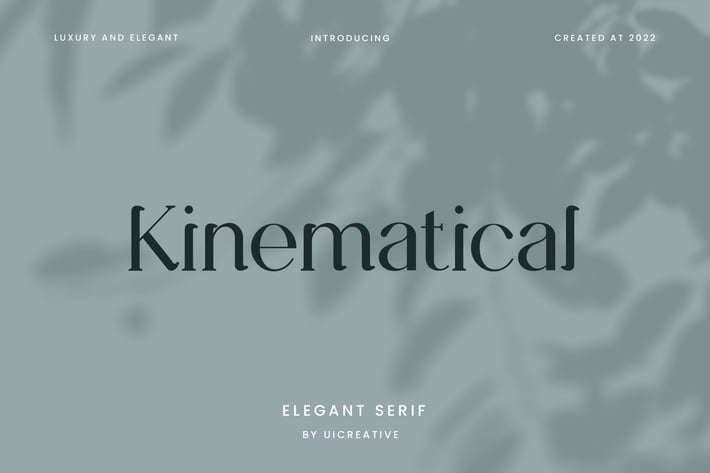 Kinematical Elegant Serif Font