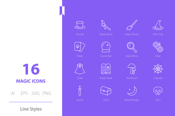 Magic Icon Set Line Styles