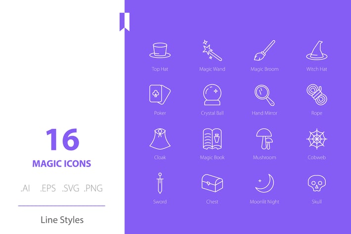 Magic Icon Set Line Styles