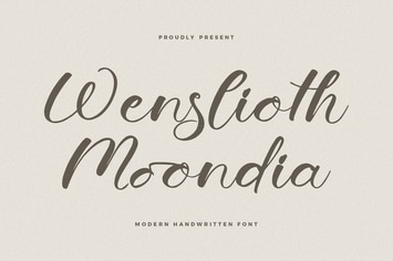 Wenslioth Moondia Modern Handwritten Font