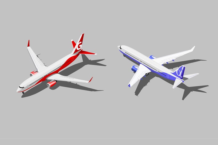 Vector Isometric Passenger Jets