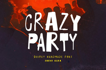 Crazy Party - Quirky Handmade Font