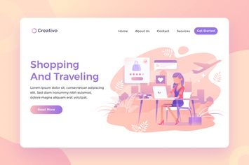 Shopping and Travelling, Ecommerce Landing Page