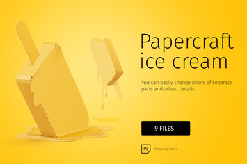 Papercraft icecream DIY