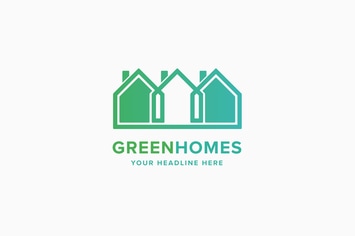 Green Homes Logo Template