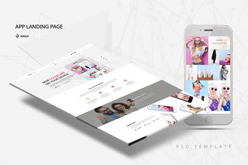 App Landing Page PSD Template