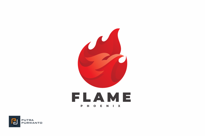 Flame Phoenix - Logo Template