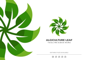 Algiculture Leaf Simple Logo