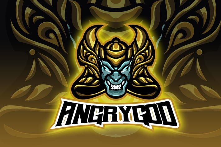 Angry God Esport Logo Design