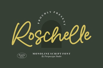 Roschelle Monoline Script Font