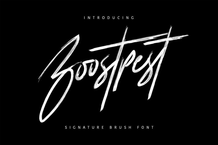 Boostpest Brush Font