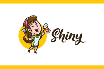 Shiny - Maid Service and Housekeeping Logo