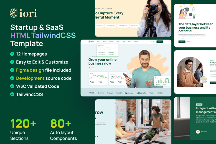 iori - Startup & SaaS TailwindCSS 3 HTML Template