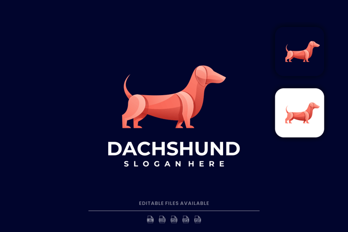 Dachshund Gradient Logo