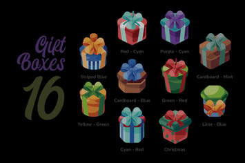 Gift Boxes - Illustration Sets
