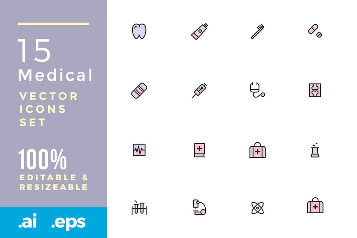 15 Medical vector icons