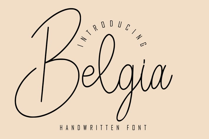 Belgia Handwrittten Script Font