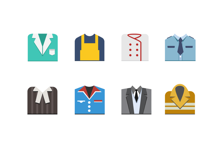 8 Profession Outfit Icons