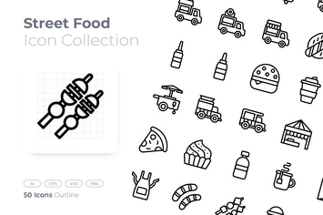 Street Food Outline Icon