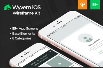 Wyvern iOS Wireframe UI Kit