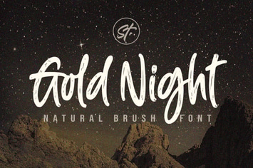 Gold Night - Natural Brush Font