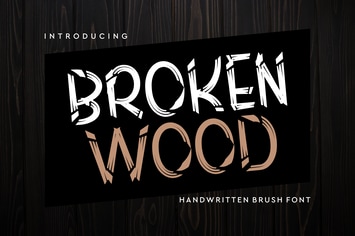 Broken Wood Font