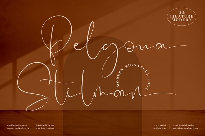 Pelgona Stilman Signature Font