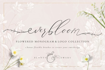 Flowered Monogram & Logo Collection